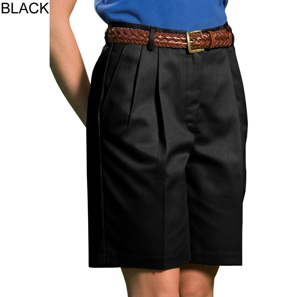 pleated chino shorts