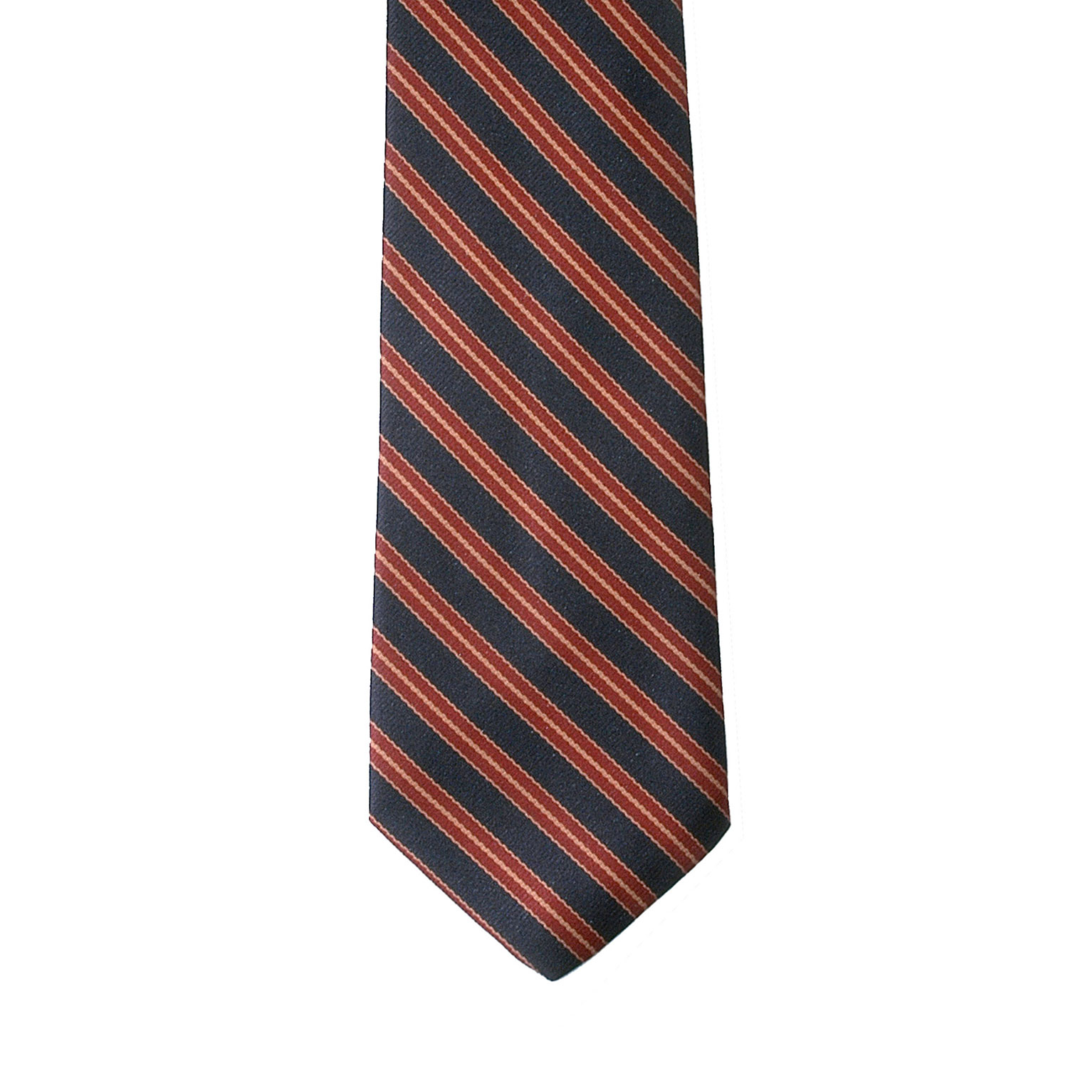 Samuel Broome STRIPE CLIP-ON TIE W/BUTTONHOLES 3.5